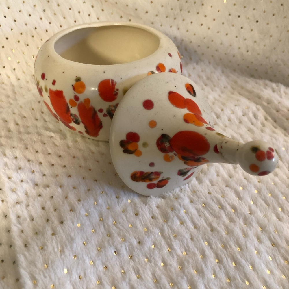 Glass side table decoration